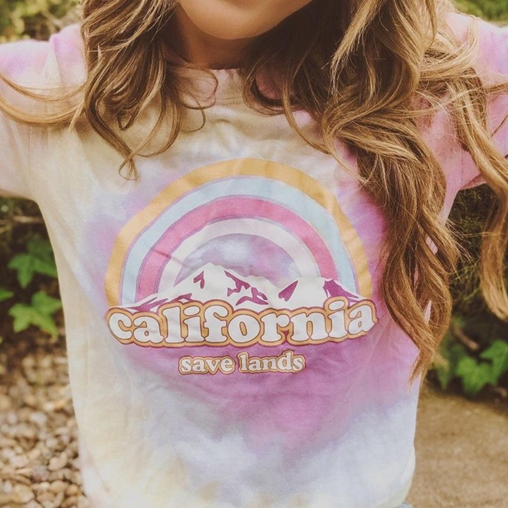 California Save the Lands Tie Dye Long Sleeve
